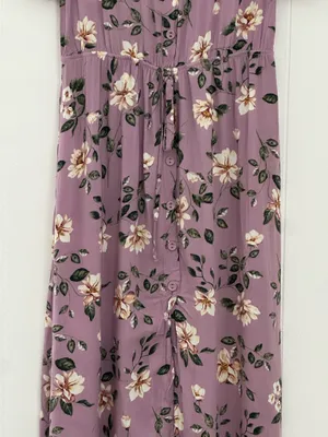 Live to be Spoiled Purple floral maxi dress Size XL thumbnail 4