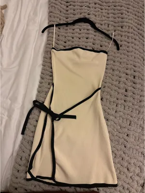 Meshki Rian Strapless Knit Mini Dress Cream thumbnail 5