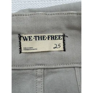 Free People We The Free Flare Jeans Women’s 25 High Rise Beige Stretch Boho thumbnail 7