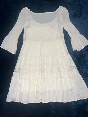 American Eagle Outfitters Cream Scoop-Neck dress thumbnail 4