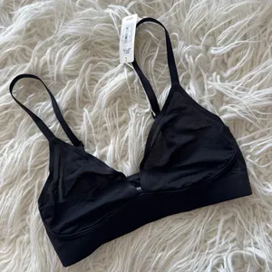 Aerie Smoothez Mesh Bralette True Black Size XS thumbnail 3