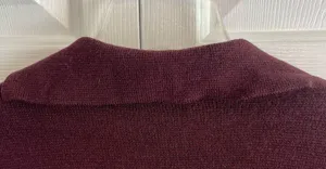 Juliana Collezione 100% Wool Burgundy Top Coat thumbnail 9
