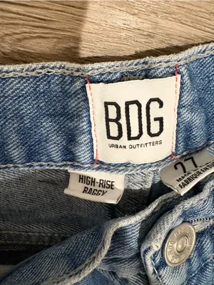 BDG Jeans High Rise Baggy Straight Leg Medium Blue Wash Size 27 thumbnail 5