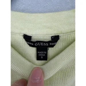 Guess Mini Dress Women S‎ Lime Green Ribbed Knit Side Cutout Bodycon Sleeveless thumbnail 4