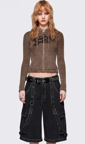 mingalondon - KAI TAUPE KNITTED ZIP-UP HOODIE thumbnail 1