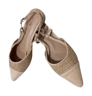 Cushionare Forgive Natural Raffia Slingback Flats -Size 9.5 thumbnail 1