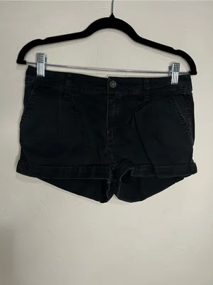 Abercrombie & Fitch Vintage Black‎ Low Rise Preppy Y2K Chino Shorts thumbnail 2