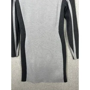 Athleta Womens Small Heathered Gray Black Sweater Dress Casual Long‎ Sleeve thumbnail 4