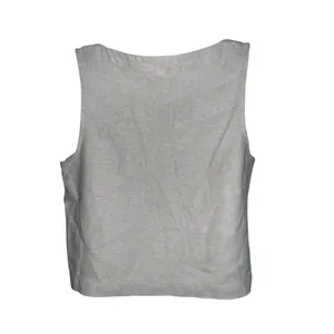 Old Navy Cropped Square Neck Linen-Blend Tank Top Small Neutral Tan‎ Minimalist thumbnail 4