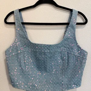 Sparkling Blue Crop Top size medium thumbnail 2