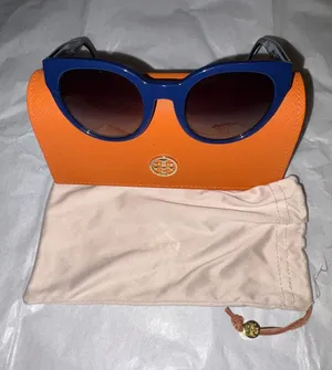 Tory Burch Blue Frame Sunglasses with Orange Case thumbnail 1