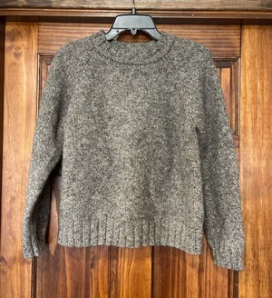 Abercrombie & Fitch marled wool crewneck sweater, Small thumbnail 1