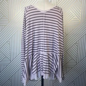 Free People We‎ the Free Tangerine Stripe Tee Sand thumbnail 9
