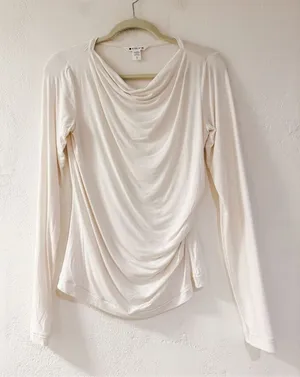 Athleta Modal Weekender Top in White Small thumbnail 1