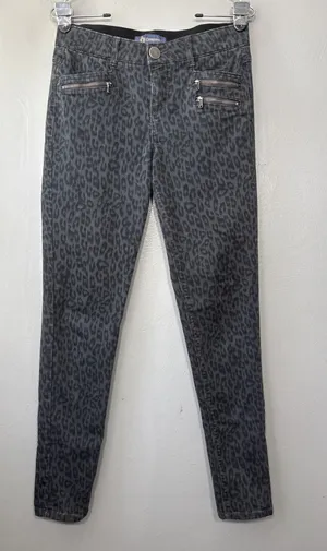 Democracy Jeans Size 6 Absolution Leopard Print Denim Skinny Indie Sleaze Emo thumbnail 1