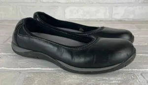 L.L. Bean Ballet Flats Shoes Womens 8 Black Leather Round Toe Slip On Sneakerina thumbnail 1