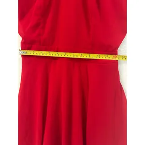 Charlotte Russe Red‎ Halter Cross Back Skater Dress Medium Sleeveless Party Mini thumbnail 4