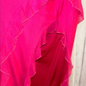 NWT Oh Polly Size 12 Elegant Red Ruffle Dress thumbnail 7