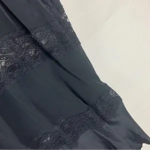 FARM Rio size medium black Lace Midi Dress new Stevie nicks witchy boho satin thumbnail 7