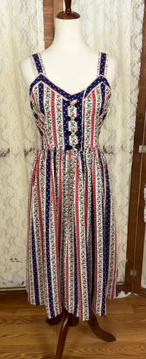 Super Cute Vintage Bombay Paisley Sundress thumbnail 1