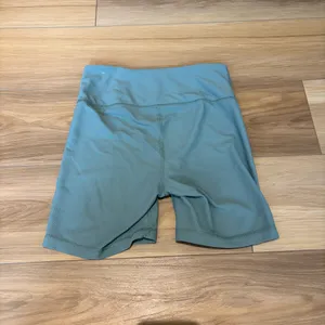 Old Navy PowerSoft High Rise Ribbed Bike Shorts Sage Green Medium thumbnail 2
