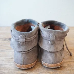 UGG Women's Size 8 Kalla Ankle Boots Grey Suede Moccasin Boho Indie Fall Casual thumbnail 5