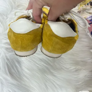 Tory Burch NEW sneaker Goldfinch Golden rod suede with white logo size 6 shoes thumbnail 6