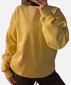 Yellow Brandy Melville Crewneck Sweatshirt thumbnail 1