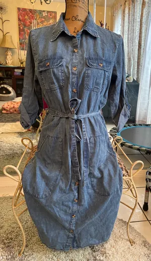 Super pretty denim dress size Lg thumbnail 1