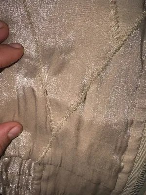 Vintage 80s 90s East West Shiny Metallic Taupe Bomber Jacket S thumbnail 5