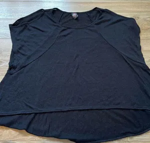 Vintage free people black/dark navy top with lace back piece size small Has ol thumbnail 1