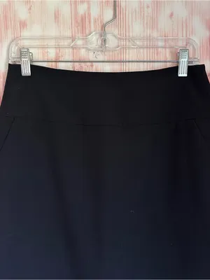 Metaphor Black Wide Waistband Knee Length Pencil Skirt Size 4 thumbnail 2
