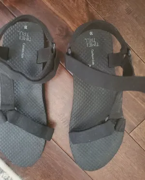 Time and Tru Black Strappy Size 10 Comfort Sandals thumbnail 1