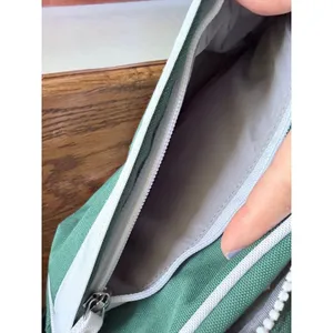 Athleta All About Large Canvas Belt Bag Green White Crossbody Waist Pack thumbnail 5