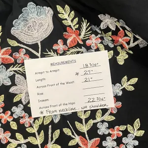 FREE PEOPLE Fleur Du Jour Mini Dress Black Floral Embroidered Off Shoulder Small thumbnail 14
