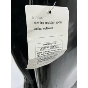Womans Target Black Size 7 Tall Rubber Rain Boots NWT thumbnail 8