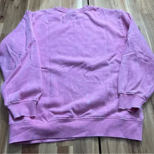 Barbie Pink Glitter Logo Sweatshirt Women’s Medium | Cozy Retro Crewneck thumbnail 5