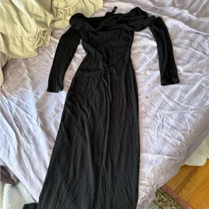 Skims black long sleeve dress thumbnail 4