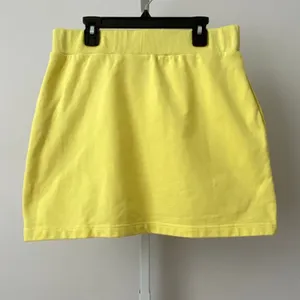 Herve‎ Leger Medium Yellow Skirt Cotton Knit Mini Athleisure Loungewear thumbnail 6