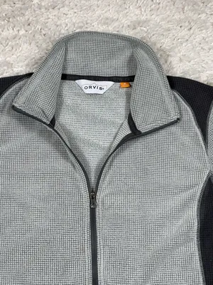 Orvis Women’s S Gray Black Full Zip Performance Fleece Jacket thumbnail 2