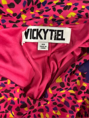 V-Neck Pink and Purple Printed Maxi Dress with Relaxed Waist thumbnail 4