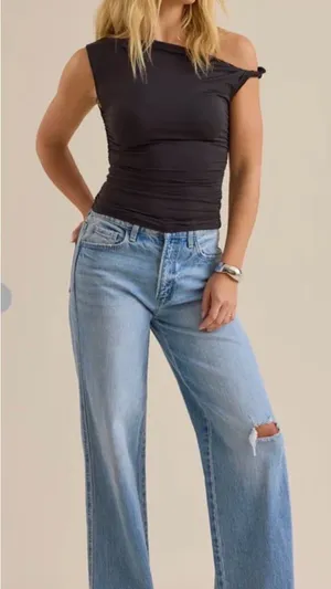 Altar'd State Annie Asymmetrical Twist Neck Tee thumbnail 1