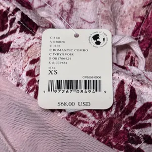 Free People Intimately Floral There She‎ Goes Bodysuit Romantic Combo XSmall NWT thumbnail 8