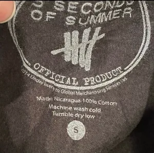 5SOS 5 Seconds of Summer Concert TShirt Black Yellow Band Merch S Y2K Pop thumbnail 3