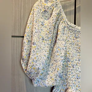 Boho Dress Feminine Floral with Smocked Bodice Medium Cottage Prairie thumbnail 3