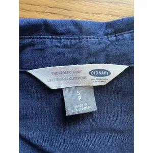 Old Navy Women Size Small The Classic Shirt Button Down Cotton‎ Teacher Casual thumbnail 3