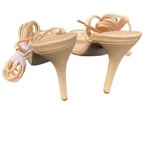 ✨ NEW ShoeDazzle Size 8.5 Nicoletta Nude Beige Studded Strappy Sandals Stilettos Heels $50.00 ✨ thumbnail 7
