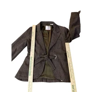Triple Five Street Soul Jacket Womens M Used Brown Plaid 100% Wool Lined thumbnail 10