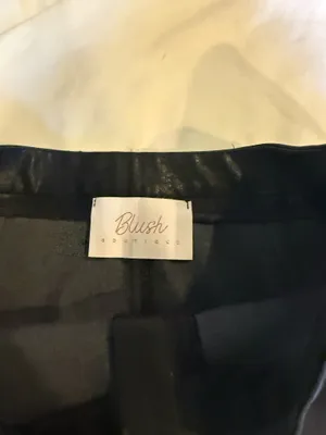 Blush leather mini skirt thumbnail 2