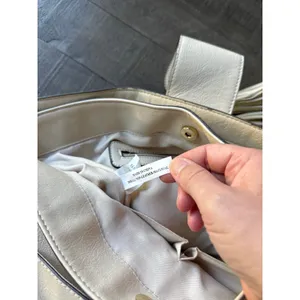 Mossimo‎ cream-colored faux leather hobo shoulder bag 15"x13 thumbnail 10